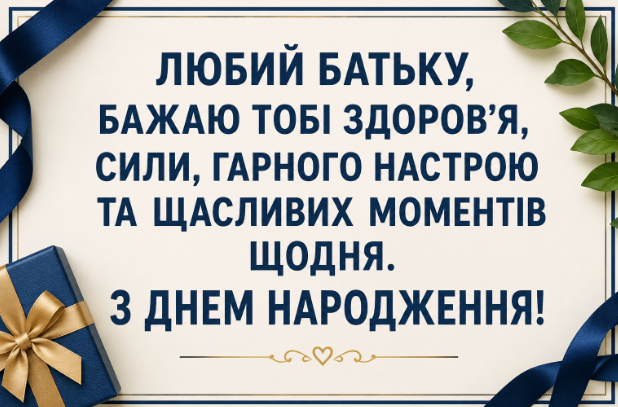 привітання з днем народження батьку картинка