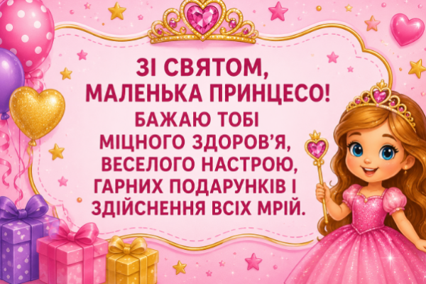 привітання з днем народження дівчинці відкритка