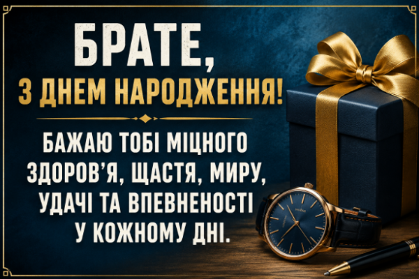 привітання з днем народження брату картинка