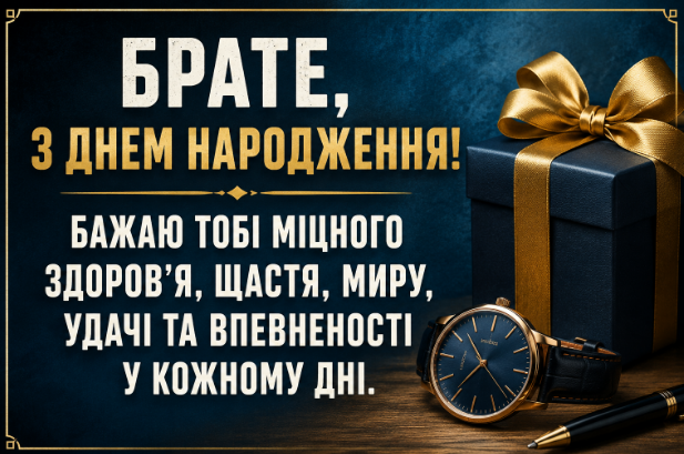 привітання з днем народження брату картинка