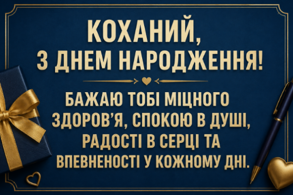 привітання з днем народження чоловіку від дружини картинка