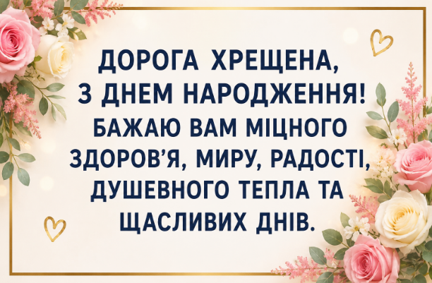 привітання з днем народження хрещеній картинка