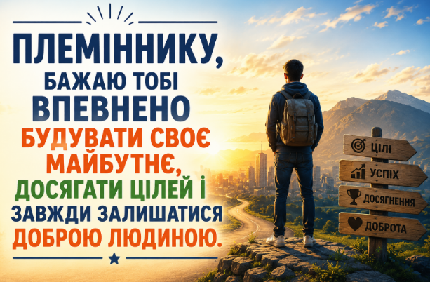 привітання з днем народження племіннику відкритка