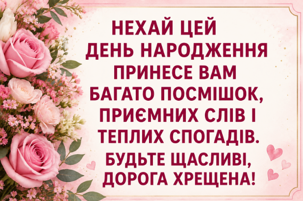 привітання з днем народження хрещеній відкритка