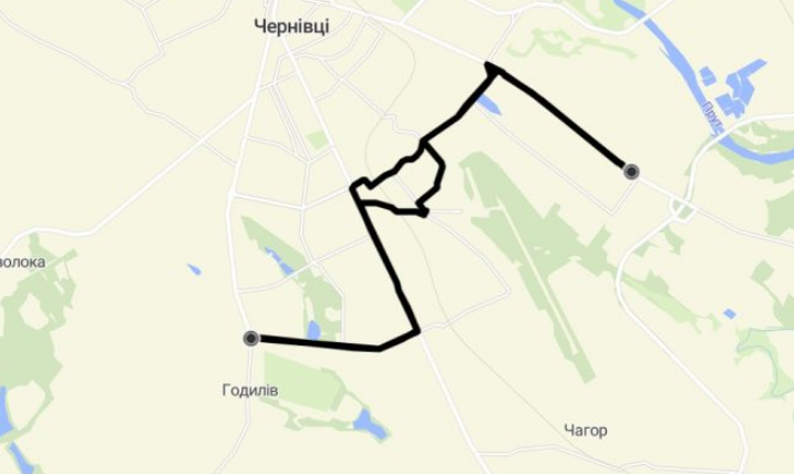 20 маршрутка Чернівці маршрут
