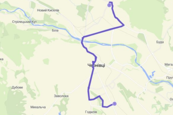 23 маршрутка Чернівці маршрут