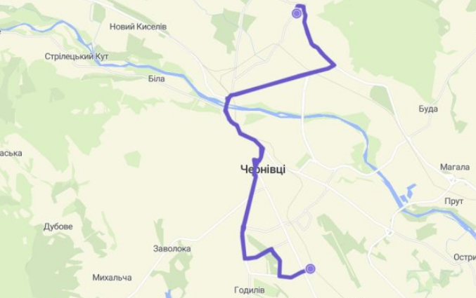 23 маршрутка Чернівці маршрут
