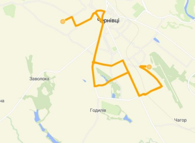 29 маршрутка Чернівці маршрут