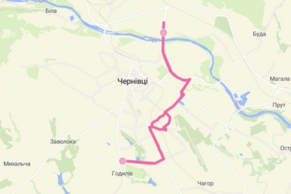30 маршрутка Чернівці маршрут