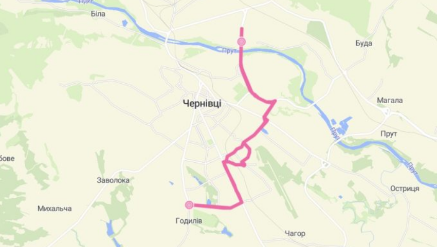 30 маршрутка Чернівці маршрут