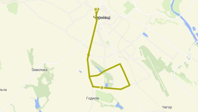 8А маршрутка Чернівці маршрут
