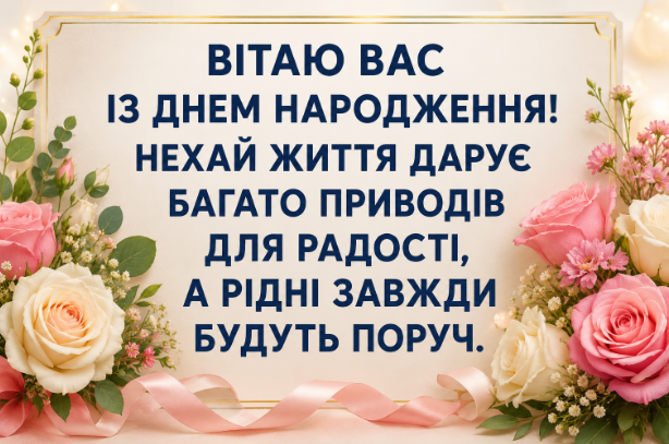 Короткі привітання з днем народження тещі листівка