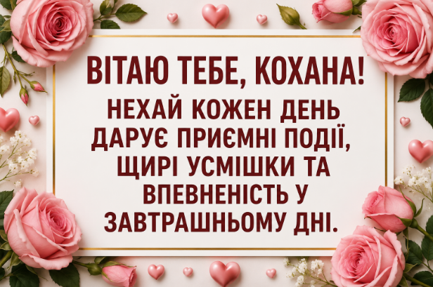 Короткі привітання з днем народження дружині картинка