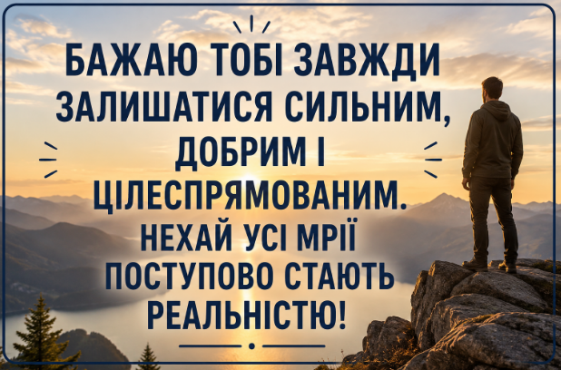 Короткі привітання з днем народження хлопцю картинка