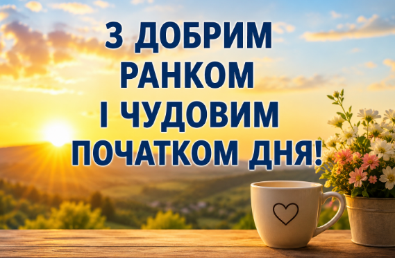Вітання з добрим ранком картинка