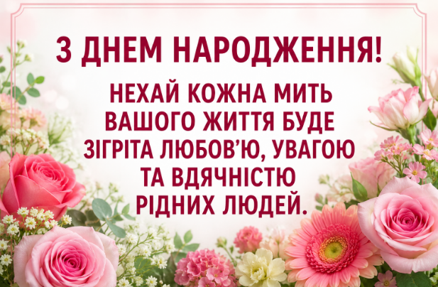 Короткі привітання з днем народження свекрусі своїми словами українською