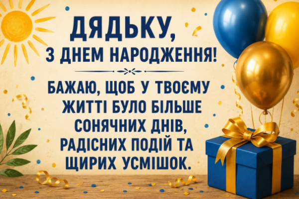 Короткі привітання з днем народження дядьку