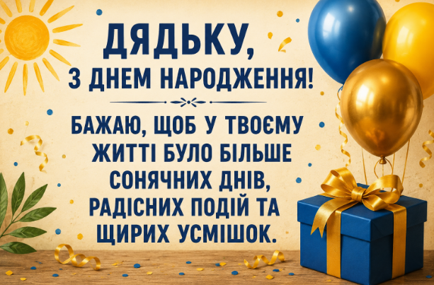 Короткі привітання з днем народження дядьку