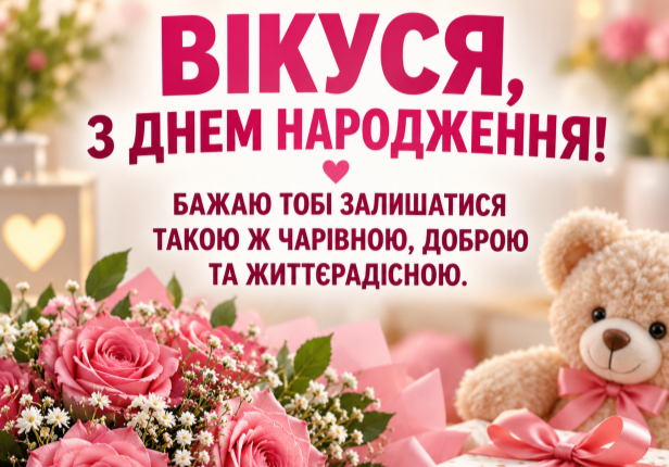 Вікуся з днем народження
