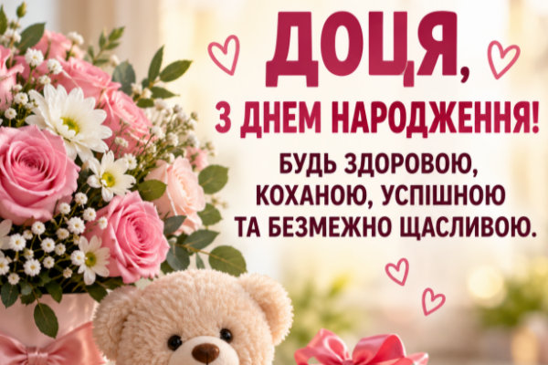 З днем народження доця відкритка